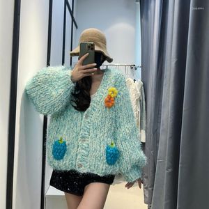 Kvinnors stickor Z10444 Fashion Women's Sweaters 2023 Runway Luxury European Design Party Style Clothing