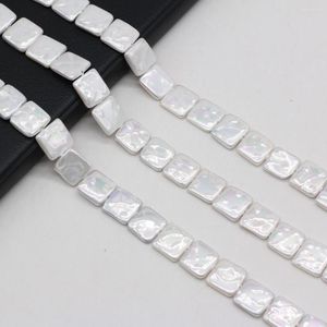 Perlen Natur Weiß Quadrat Muschel Strang DIY Für Halskette Armband Zubehör Schmuck Machen Frauen Geschenke Größe 12mm