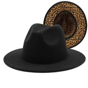 Chap￩us de aba festejo fedoras feminino leopardo sentiu chap￩u fedora por homens homens mulheres mulheres homem jazz panam￡ tampa damas outono de inverno taps dhouv