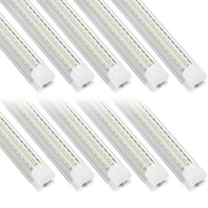 LED LED Lights 4ft 60W Cool White 6000K światło dzienne zintegrowane rurki LED D Kształt Przezroczysty obiektyw, połączenie, garaż, magazyn, piwnica, oświetlenie kuchenne, T8 25pcs Stock