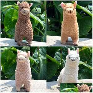 Animais de pel￺cia de pel￺cia Kawaii Alpaca Toys 23cm Arpakasso Llama Animal Dolls Japon￪s Toy Kids Kids Birthday Christmas Gift 261 DHWTH
