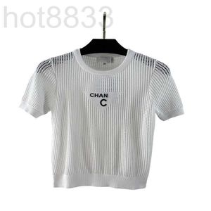 Women's T-Shirt Designer women summer wool knit tee designer tops with letter print milan runway crop top t-shirt clothing high end custom elasticity R9YQ