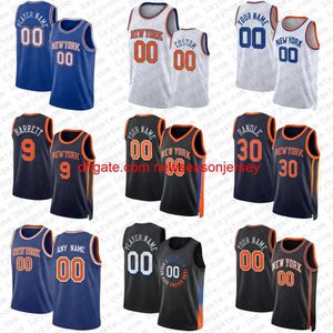 RJ Barrett Jalen Brunson Julius Randle Custom Basketball jersey Obi Toppin Knick Evan Fournier Derrick Rose Immanuel Quickley