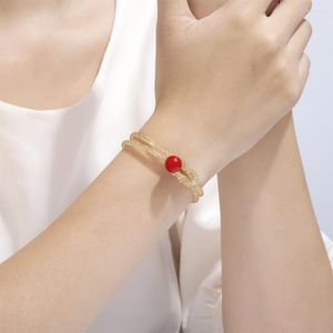 Strand 2023 Fine Jewelry Niche Fashion Pearl Crystal Hose Double Bracelet Women's Adjustable Men's Gift