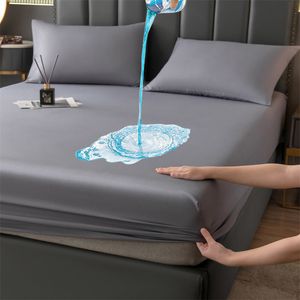 Mattress Pad Waterproof Mattress Protector Cover Elastic Fitted Sheet Breathable Pad Bed Double Couple Bedspread 2 People 90 150 180x200 230214
