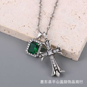 Luxury Brand Men's Heart Designer Pendant Necklace Cross Ch New Full Diamonds Female Chromes Fashion Women Sweater Chain Lover Gifts T74a