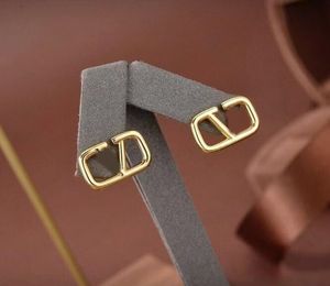 Antikes Design, großer Ohrstecker aus 316L-Edelstahl, 18 Karat Gold, Damen-Ohrringe mit Buchstaben-Logo und Gravur, baumelnde Ohrringe für Mädchen, Hochzeitsschmuck