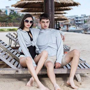 Футболки на открытом воздухе UPF50 Sun Protection Clothing Unisex Ice Silk Cycling Lackets Лето тонкие спортивные спортивные капюшоны J230214