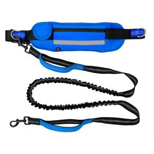 Sports waist pack dog leashes set elastic dog walking explosion-proof outdoor pet supplies running leash
