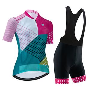 Pro Women Sommer Radfahren Jersey Set Short Sleeve Mountain Bike Cycling Clothing Atmungsfreie MTB -Fahrradkleidung tragen Anzug V8