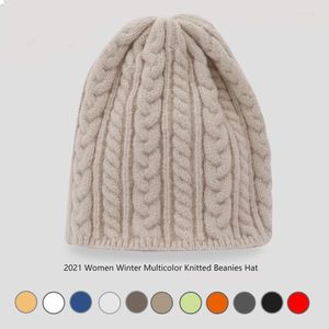 Beanies Beanie/Skull Caps 2023女性のためのニット帽子ビーニーハット冬の男性の女性スカルキャップソリッドキャップ厚いOliv22