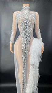 Sahne Giymek Seksi Kadınlar Elbise Sequins Sequin Püskül Kıyafet Şarkıcı Doğum Günü 2023 Parti Gecesi