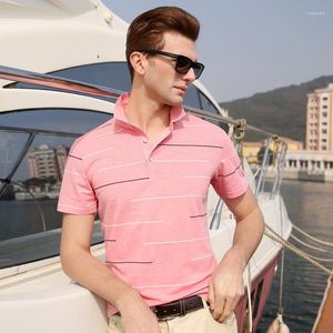 Polos da uomo Summer Men Shirt Shirt Fashion Voguemen Caglie a strisce cotone più size2xl abbigliamento