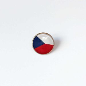 Partys Czech Republic National Flag Brooch World Cup Football Brooch High Class Banquet Party Gift Decoration Crystal Commemorative Metal Badge