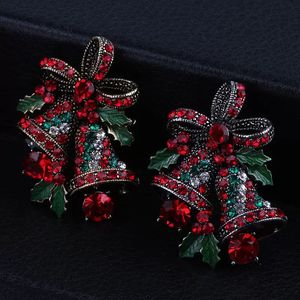 Lovely Two Bow Bells Brooches For Women Christmas Brooches Suit Pins Vintage Creative Gift Jewelry Coat Dress Accessories