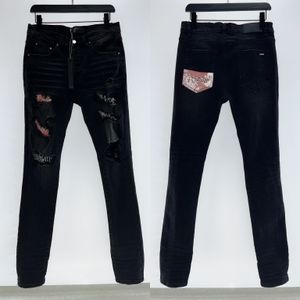 2023 pantaloni jeans da uomo hip-hop vaqueros si sovrappongono jeans di marca di alta moda di strada che cuciono pantaloni da uomo firmati da motociclista in sella a pantaloni denim sottili taglia 28 ~ 38