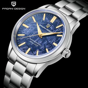 Armbandsur Pagani Design Mens Automatic Quartz Watch Top Brand VH31 rostfritt stål 100 vattentätt AR Sapphire Glass Reloj Hombre 230215