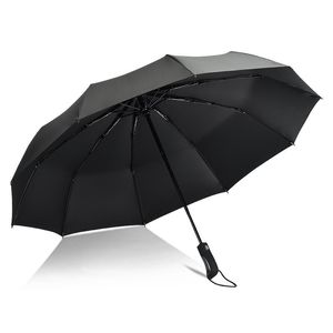 傘自動耐久性傘下メンズサニー雨の大きな折りたたみダブルピープウインドプルーフ高品質レインギアU5B