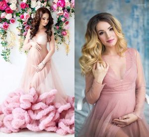 Bridesmaid Dress Pregnant Women Bathrobes Ladies Nightdress Sexy Lingerie Long Sleeve Sweep Length Bath Gown Nightwear