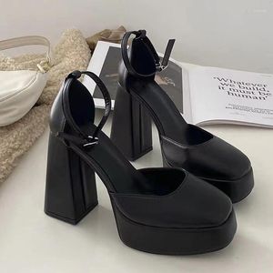Elbise ayakkabı kadın marka bahar 2023 sandalet yüksek topuklu tasarımcı seksi fad parti pompaları düğün tıknaz bayanlar zapatillas