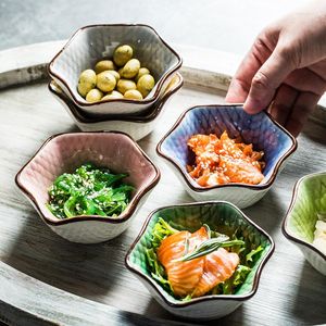 Tallrikar rhe 1ps hexagon keramik små rätter kök matbord sås maträtt tårta snack tallrik sallad bricka