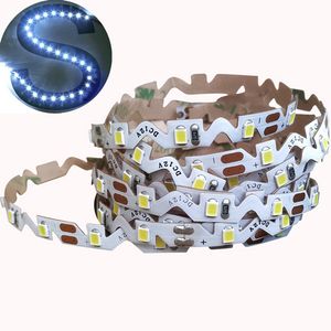 Striscia luminosa a LED a fila singola a forma di S 2835 SMD 1M 60 LED Strisce LED flessibili S Luci a corda NON impermeabili 12V CC Crestech