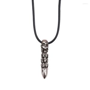 Pendant Necklaces 2023 Retro Punk Style Necklace Leather Rope Alloy Skull Men And Women Creative Couple Fashion Jewelry Wholesale