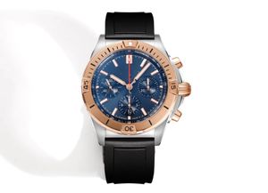 BLS Factory Chronograph Watch Mens Watches B01 hela automatisk mekanisk r￶relse Sapphire Mirror Waterproof Luminous Rubber Watch Band C6