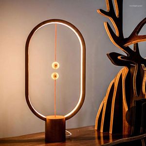 Nattljus Kreativt bord Led Mini Balance Light Lamp USB Bedside Decorative för sovrummet