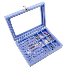 Caja de almacenamiento de pendientes de joyería Línea de clip a prueba de polvo con tapa 2301058820492