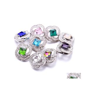 Charms Bottone a pressione all'ingrosso Risultati dei gioielli Cristallo strass 18Mm Bottoni automatici in metallo Bracciale fai da te Gioielli Drop Delivery Compon Dhjo0