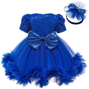 Girl Dresses Carnival Costume 2023 Baby Girls Princess för första födelsedagsfest kväll 3 6 12 18 24 månader