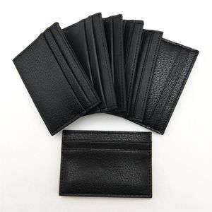 Fashion Men Women Real Leather Credit Card Holder Classic Mens Mini Bank Card Holder Small Wallet Slim Genuine Leather Wallets Wti292W