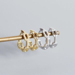 Brincos de argola S925 Cadeia de luxo de prata esterlina Diamond Zircão de projeto especial Brinco de fivela de fivela de jóias jóias femininas gota de atacado