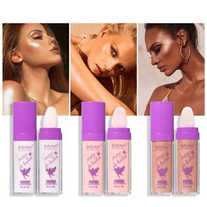 Fairy Powder Highlighter Blusher mit Puff Patting Body Shimmer Brightening Highlight Natürliches dreidimensionales Gesicht Augen Puder Rouge Lidschatten Make-up