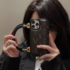 Lüks Kolu Telefon Kılıfı IPhone 11 12 12pro 12promax 13 13pro 13promax 14 14pro 14promax Hakiki Deri Moda Phonecover