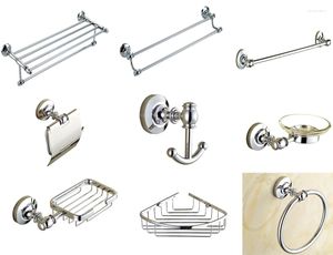 Bad-Zubehör-Set, Chrom, Badezimmer-Hardware-Sets, Messing, Toilettenbürstenhalter, WC-Rollenpapier, Handtuchhalter, Regal, Dusche, Seifenschale, Wand, Robenhaken