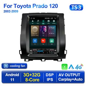 Android 11 dla odtwarzacza w stylu Tesli DVD Radio wideo dla Toyota Land Cruiser Prado 120 2004-2009 Multimedia GPS Carplay Stereo