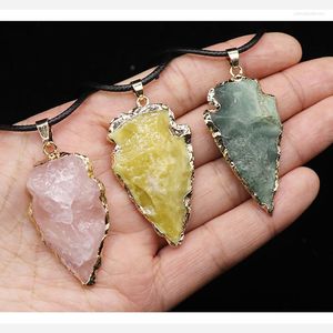 Pendant Necklaces Irregular Crystal Necklace Natural Stone Jewelry Healing Emotional Wound Meditation Yoga Pendants Pendulum