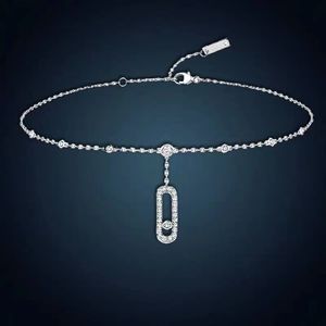 дизайнерский браслет Ножный браслет для женщин с бриллиантами Стерлинговое серебро Позолота 18K T0P качество классический стиль Не выцветает изысканный подарок 010