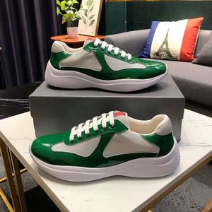 scarpe casual di alta qualità Sneaker da uomo di lusso Coppa americana Tessuto tecnico Uomo Nero Rosso Scarpe da ginnastica Scarpe da ginnastica in pelle verniciata Stringate Runner da esterno Ru