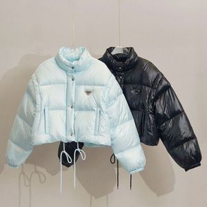 Klassische Damenjacke, Parkas, Daunenmantel, modisch, kurze Jacke, schlankes Korsett, dickes Outfit, Windjacke, Tasche, Übergröße, warme Damen-Prad-Mäntel S-L