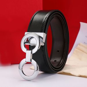 Fashion Men Designer Belt Leather Luxury Belts Black Brown Semimatte Leather Justerbara Fashion Female Accessories L￤mpliga f￶r alla tillf￤llen Klassiska kvinnors b￤lten