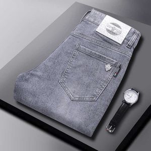 Slim CGIUI Fit Jeans Мужские летние европейские товары Light Luxury Busin Fashion Medium и молодежные упруги