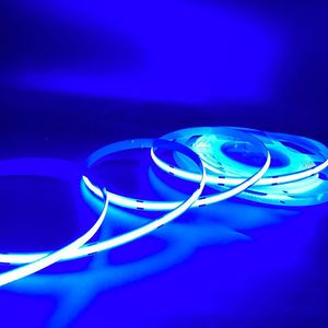 Strings LED LUZES COB flexível tiras de gelo leve azul 20leds/m fita luz dc24v dc12v leds corda de cabine em casa cozinha de iluminação diy crestech168