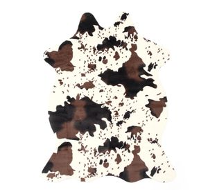 Faux cowhide tapijt dierenpatroon tapijt koe print tapijt voor badkamer woonkamer skins portier huizen textiel zwart wit 2103018324148