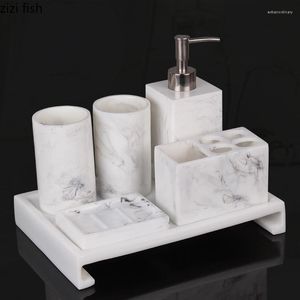 Bath Accessory Set Resin Bathroom Lotion Bottle Mouthwash Cups Toothbrush Holder Soap Dishes Creative Home Shampoo Hand Sanitizer Bottles