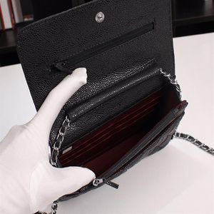 7A Classic mini size colors womens chain wallets with box designers handbags caviar purses luxurys bags men shoulder bags crossbo287H