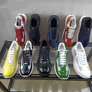 Designer Runner Trainers Men AmericaS Cup Xl Leather Sneakers High Quality Patent Leather Flat Trainers Black Mesh Laceup Casual Shoes Outdoor NO3 category NCG