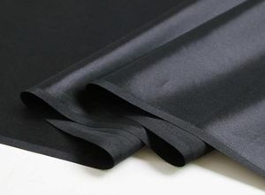 100cm112cm süper yumuşak saf ipek charmeuse kumaş siyah parlak doğal ipek saten malzeme elbisesi için 2107026597163